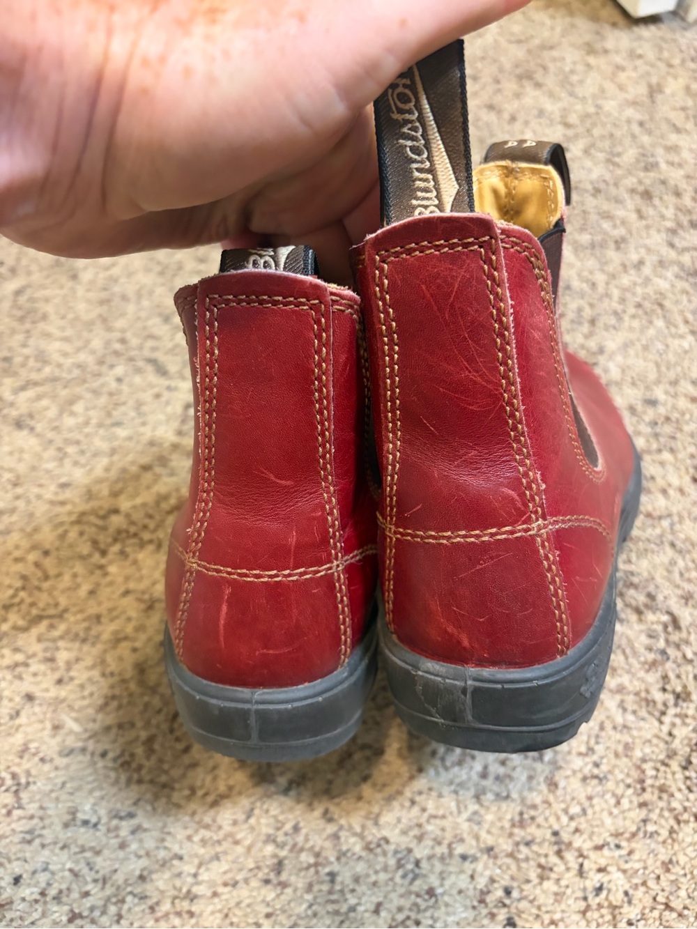 Blundstone red leather Chelsea boots 4au 7us - Picture 5 of 9